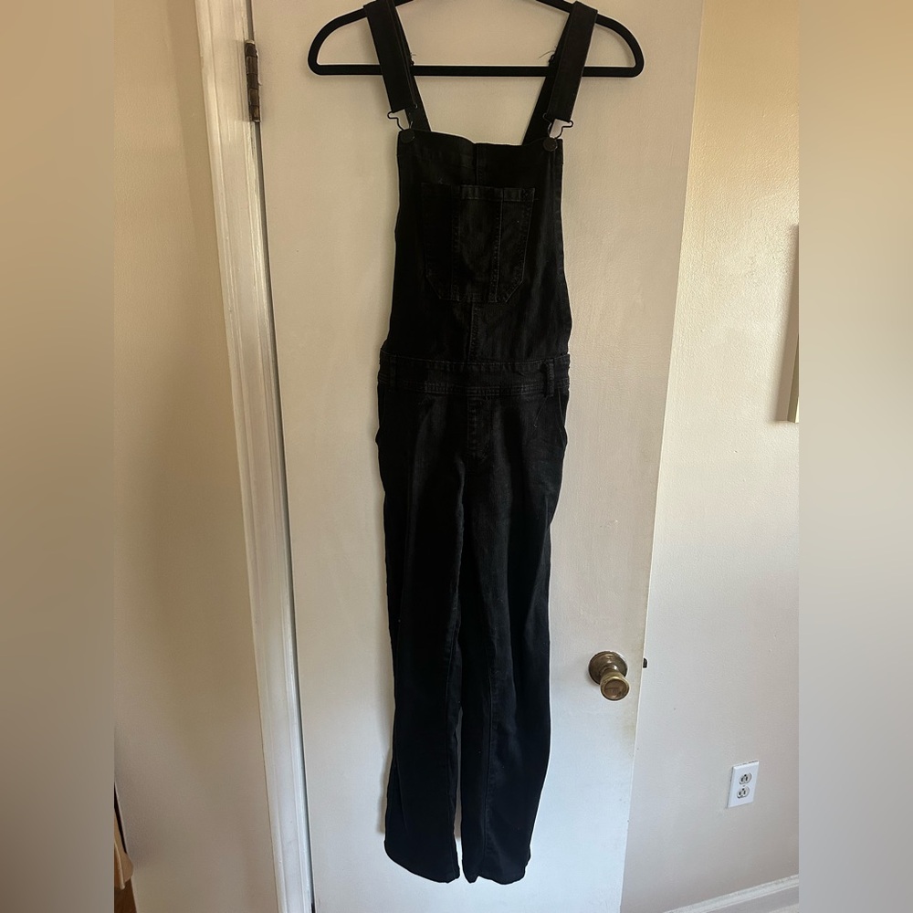 wallflower black denim overalls